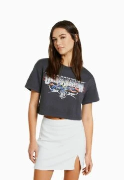 BERSHKA COMFORT - Jeansrock - White