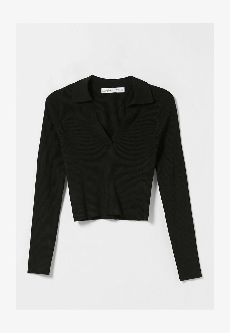 BERSHKA Poloshirt - Black 7 BERSHKA Poloshirt - Black – Bild 5