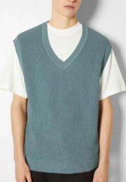 BERSHKA V-NECK - 03085715 - Top - Blue -Bershka Verkaufsgeschäft 4f64f5fb822647ac98c72ca269cbbf75