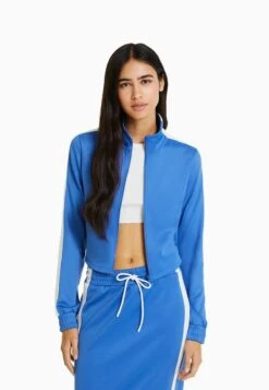 BERSHKA Leichte Jacke - Blue