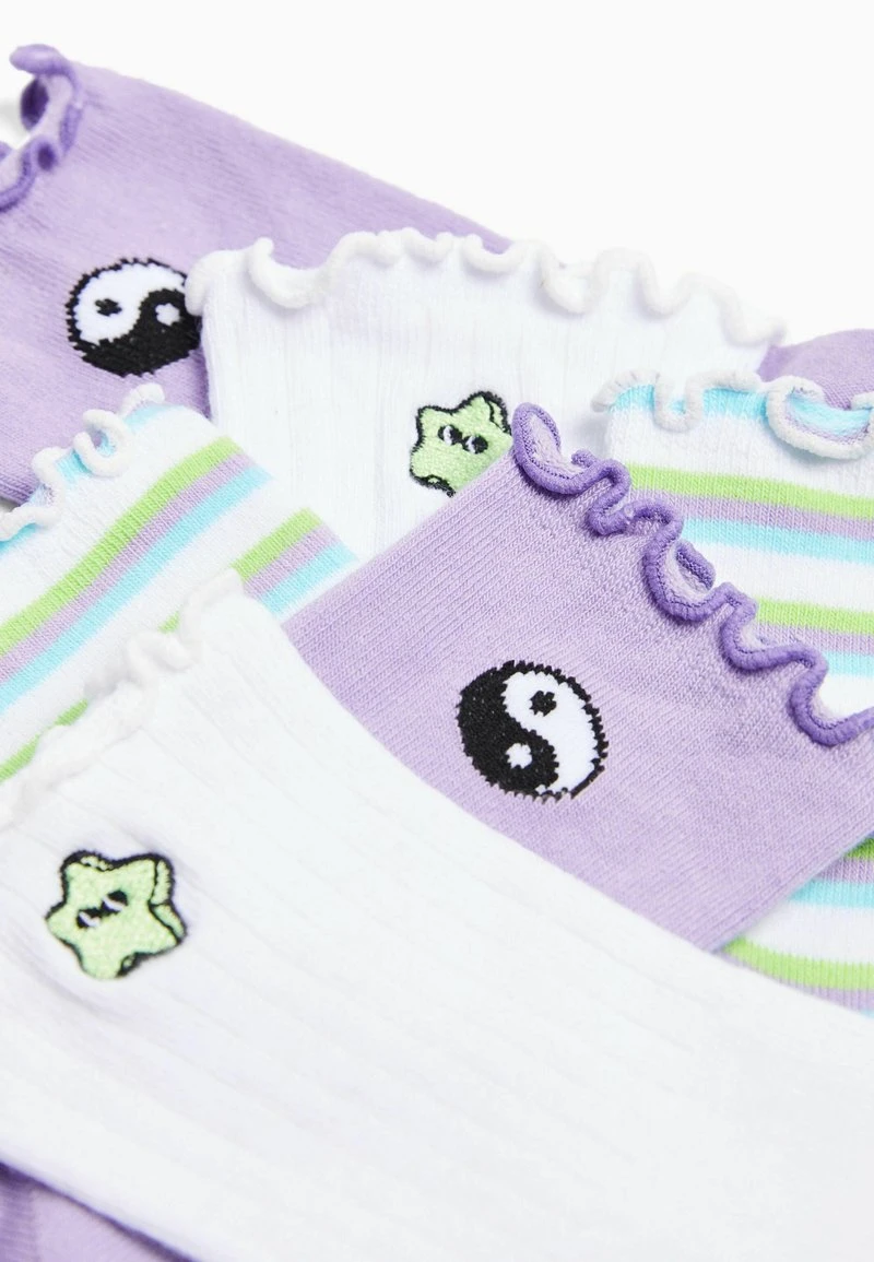 BERSHKA PACK OF 3 EMBROIDERED - Socken - Evergreen 6 BERSHKA PACK OF 3 EMBROIDERED - Socken - Evergreen – Bild 4