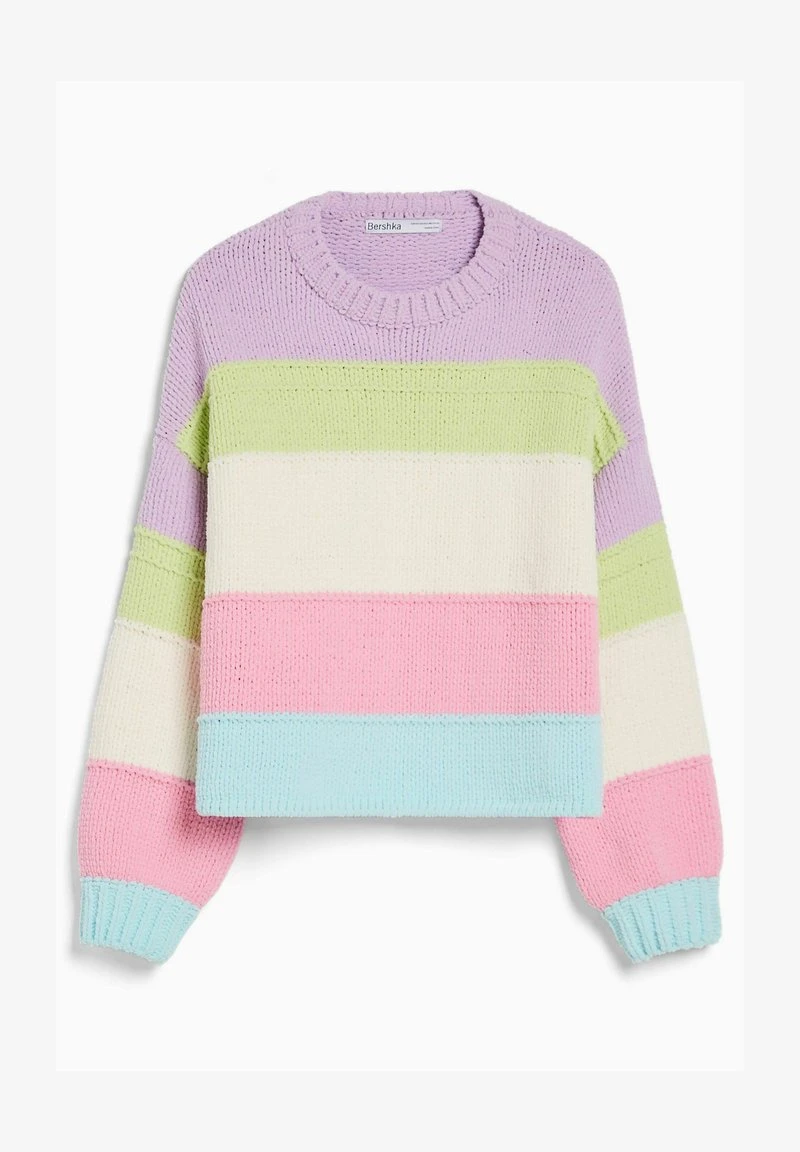 BERSHKA STRIPES - Strickpullover - Mauve 8 BERSHKA STRIPES - Strickpullover - Mauve – Bild 6
