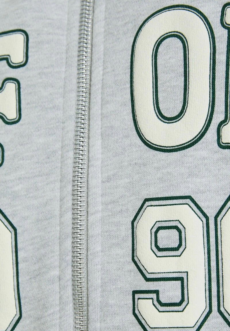 BERSHKA PRINTED OVERSIZE - Sweatjacke - Mottled Grey 8 BERSHKA PRINTED OVERSIZE - Sweatjacke - Mottled Grey – Bild 6