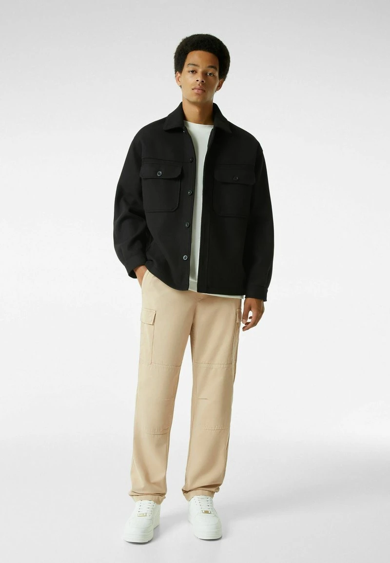 BERSHKA REGULAR FIT - Cargohose - Sand 4 BERSHKA REGULAR FIT - Cargohose - Sand – Bild 2