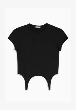 BERSHKA SHORT SLEEVE WITH DETAIL - T-Shirt Print - Black 13 BERSHKA SHORT SLEEVE WITH DETAIL - T-Shirt Print - Black -Bershka Verkaufsgeschäft 524013dfbdd1446e8969590dff45aef6