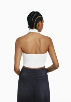 BERSHKA DETAIL HALTER - Top - Off White 10 BERSHKA DETAIL HALTER - Top - Off White -Bershka Verkaufsgeschäft 52edceb64749474099a61af5e045adad