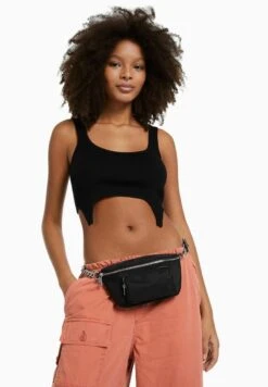 BERSHKA ZIPS - Gürteltasche - Black