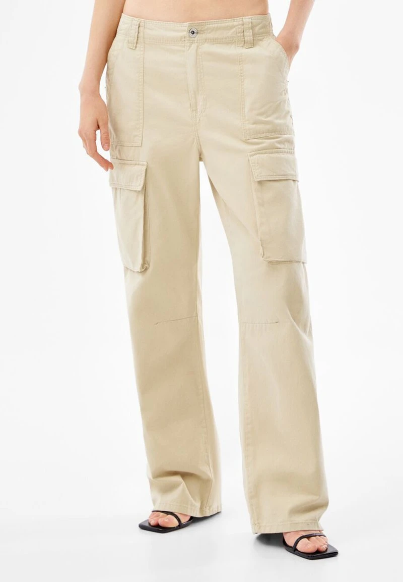 BERSHKA STRAIGHT FIT - Cargohose - Sand 8 BERSHKA STRAIGHT FIT - Cargohose - Sand – Bild 6