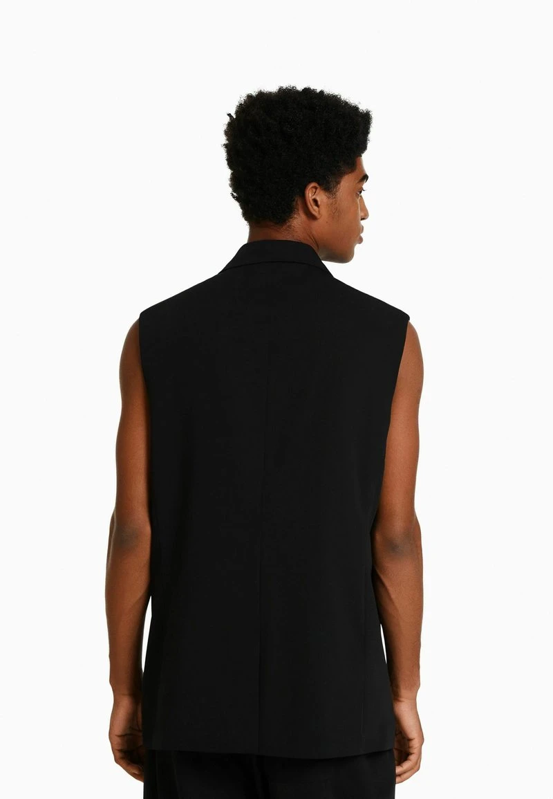 BERSHKA LONG TAILORED - Weste - Black 5 BERSHKA LONG TAILORED - Weste - Black – Bild 3