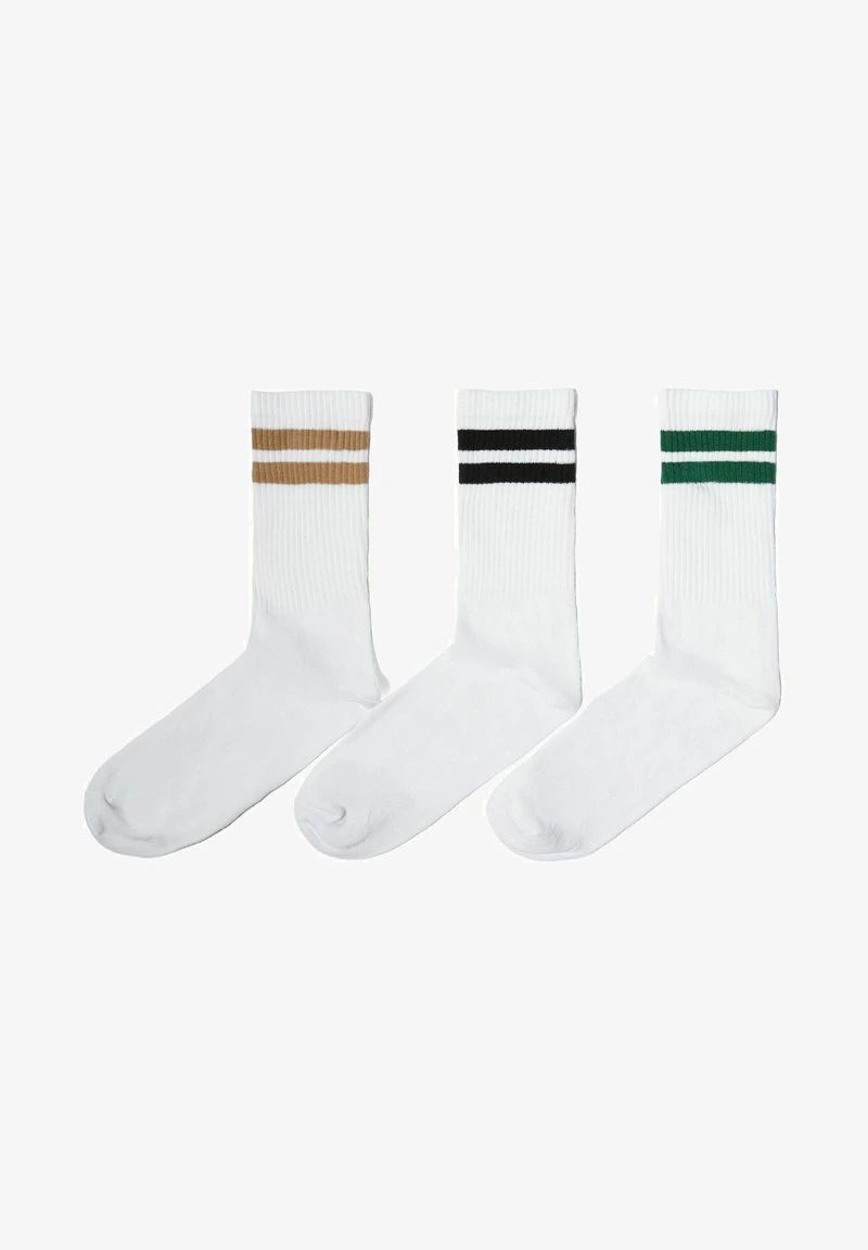 BERSHKA 3PACK - Socken - White 3 BERSHKA 3PACK - Socken - White