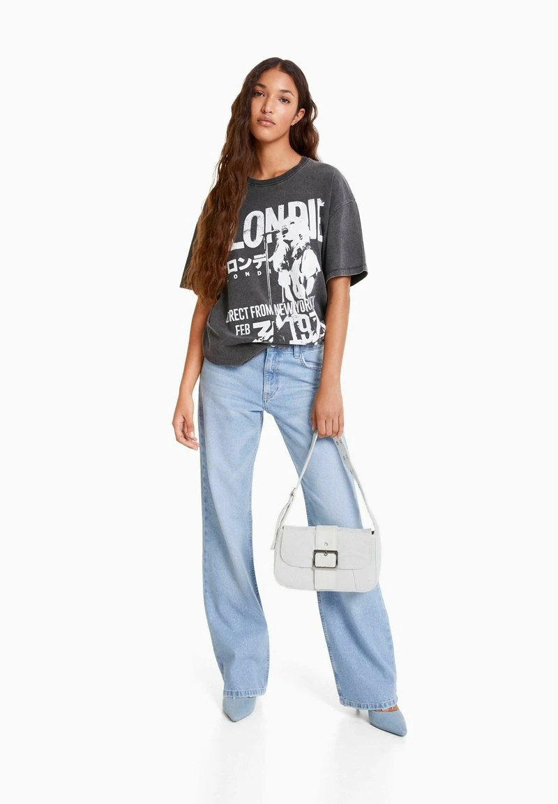 BERSHKA BUCKLE STRAP - Handtasche - White 3 BERSHKA BUCKLE STRAP - Handtasche - White