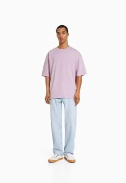 BERSHKA OVERSIZED SHORT SLEEVE - T-Shirt Basic - Orange -Bershka Verkaufsgeschäft 5c6a62cc93d64fe0a1baaf8502af2ae3