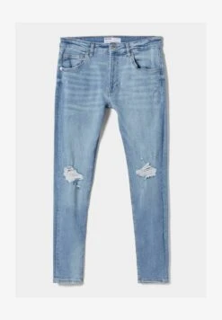 BERSHKA RIPPED - Jeans Skinny Fit - Light Blue Denim -Bershka Verkaufsgeschäft 5c94b6b4602740919af5662eb024e915