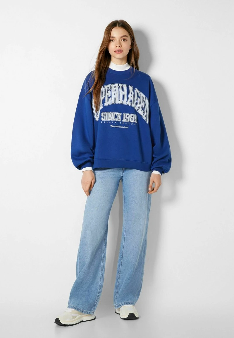 BERSHKA PRINTED - Sweatshirt - Dark Blue 4 BERSHKA PRINTED - Sweatshirt - Dark Blue – Bild 2