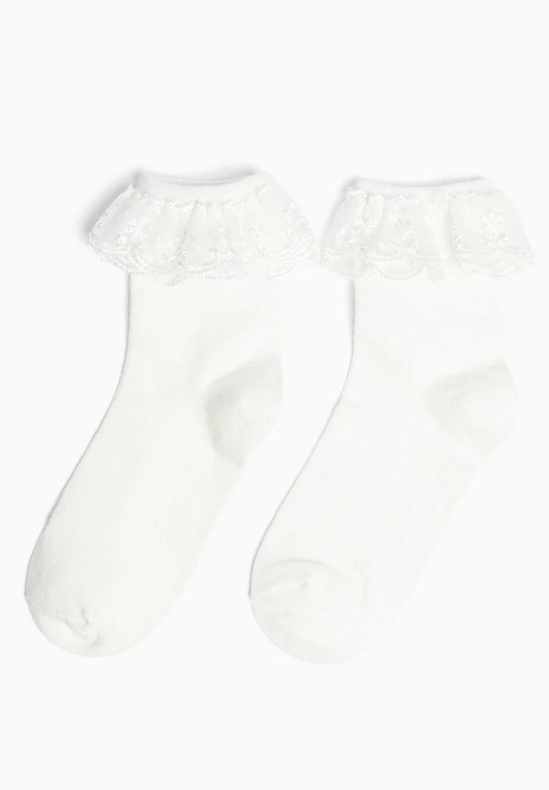 BERSHKA RUFFLED 03646486 - Socken - Offwhite 8 BERSHKA RUFFLED 03646486 - Socken - Offwhite – Bild 6