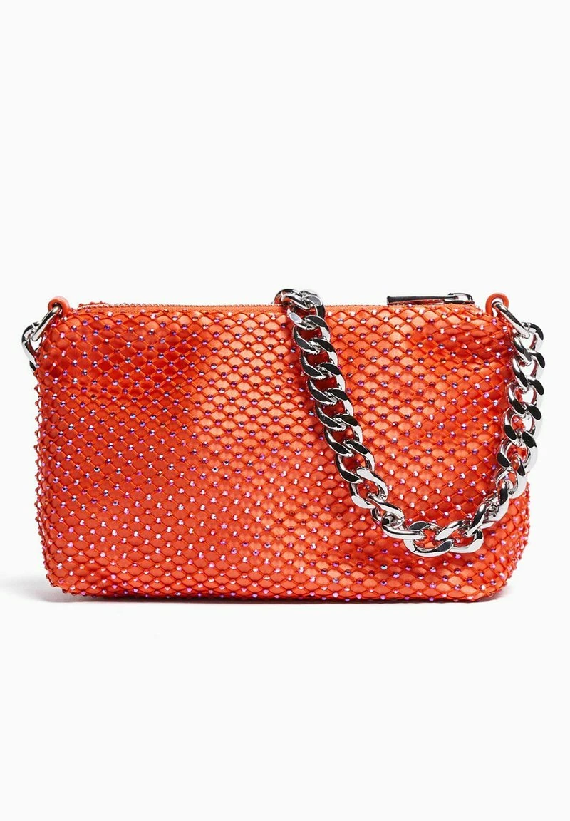 BERSHKA MESH CHAIN STRAP - Handtasche - Orange 8 BERSHKA MESH CHAIN STRAP - Handtasche - Orange – Bild 6