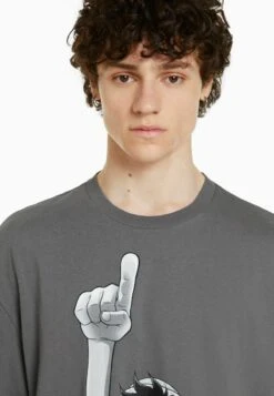 BERSHKA BOXY FIT SHORT SLEEVE ONE PIECE - T-Shirt Print - Mottled Dark Grey 11 BERSHKA BOXY FIT SHORT SLEEVE ONE PIECE - T-Shirt Print - Mottled Dark Grey -Bershka Verkaufsgeschäft 5f89dd8e891040488880e2425fa697d3