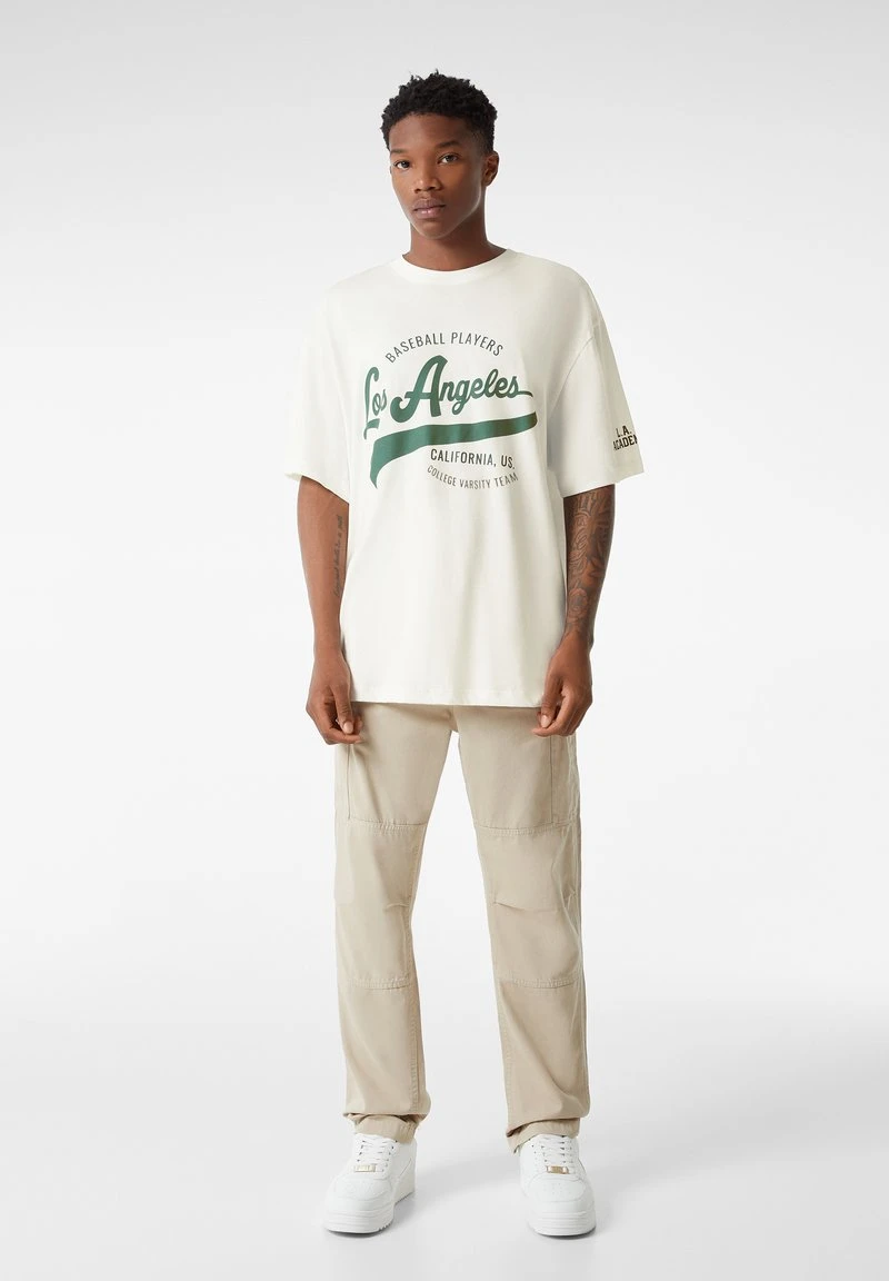 BERSHKA T-Shirt Print - Green 4 BERSHKA T-Shirt Print - Green – Bild 2