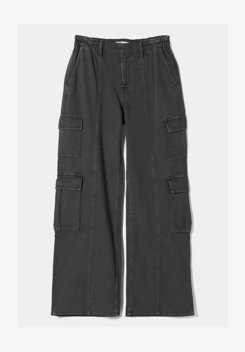 BERSHKA MULTIPOCKET CARGO JEANS - Flared Jeans - Mottled Dark Grey 6 BERSHKA MULTIPOCKET CARGO JEANS - Flared Jeans - Mottled Dark Grey – Bild 4