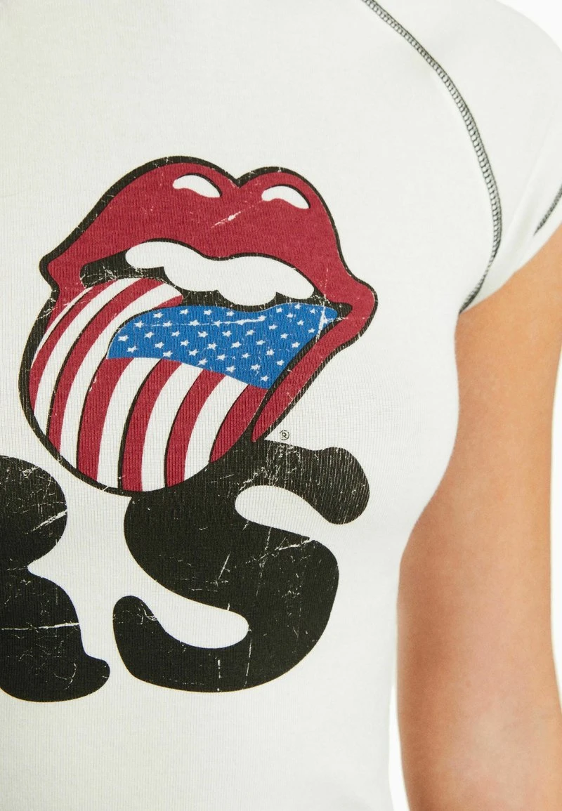 BERSHKA SHORT SLEEVE PRINT - ROLLING STONES - T-Shirt Print - Beige 7 BERSHKA SHORT SLEEVE PRINT - ROLLING STONES - T-Shirt Print - Beige – Bild 5