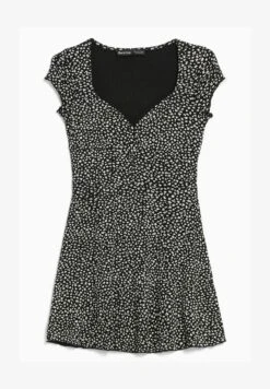 BERSHKA PRINTED SHORT SLEEVES WITH NECKLINE–MINI - Freizeitkleid - Black 12 BERSHKA PRINTED SHORT SLEEVES WITH NECKLINE–MINI - Freizeitkleid - Black -Bershka Verkaufsgeschäft 66a08eb3bca54c5aa04e4606a627f30c