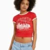 BERSHKA SHORT SLEEVE - T-Shirt Print - Red 2 BERSHKA SHORT SLEEVE - T-Shirt Print - Red -Bershka Verkaufsgeschäft 67152c6dbaa349e6bf76abd1f4c36210