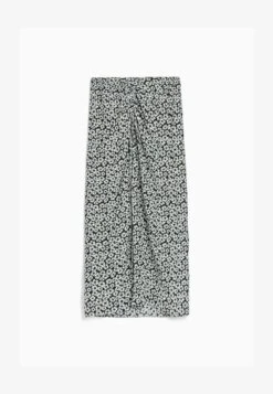 BERSHKA FLORAL PRINT - Maxirock - Black -Bershka Verkaufsgeschäft 67a6adfe4c354b83a1597283d3d23a6c