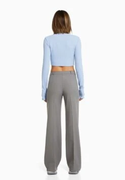 BERSHKA WIDE LEG TAILORED - Stoffhose - Dark Grey 10 BERSHKA WIDE LEG TAILORED - Stoffhose - Dark Grey -Bershka Verkaufsgeschäft 69fc57897b6340818e2b5162902fb815