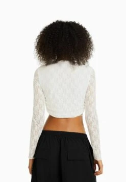 BERSHKA BLONDE - Bluse - Beige -Bershka Verkaufsgeschäft 6a7f9917890a425f9753cbfca52163fc