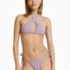 BERSHKA SHINY - Bikini-Hose - Mauve