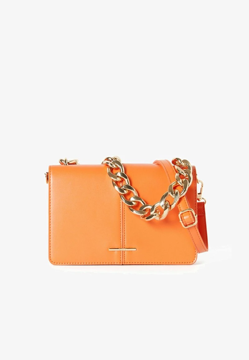 BERSHKA ACCORDION WITH CHAIN - Clutch - Orange 4 BERSHKA ACCORDION WITH CHAIN - Clutch - Orange – Bild 2