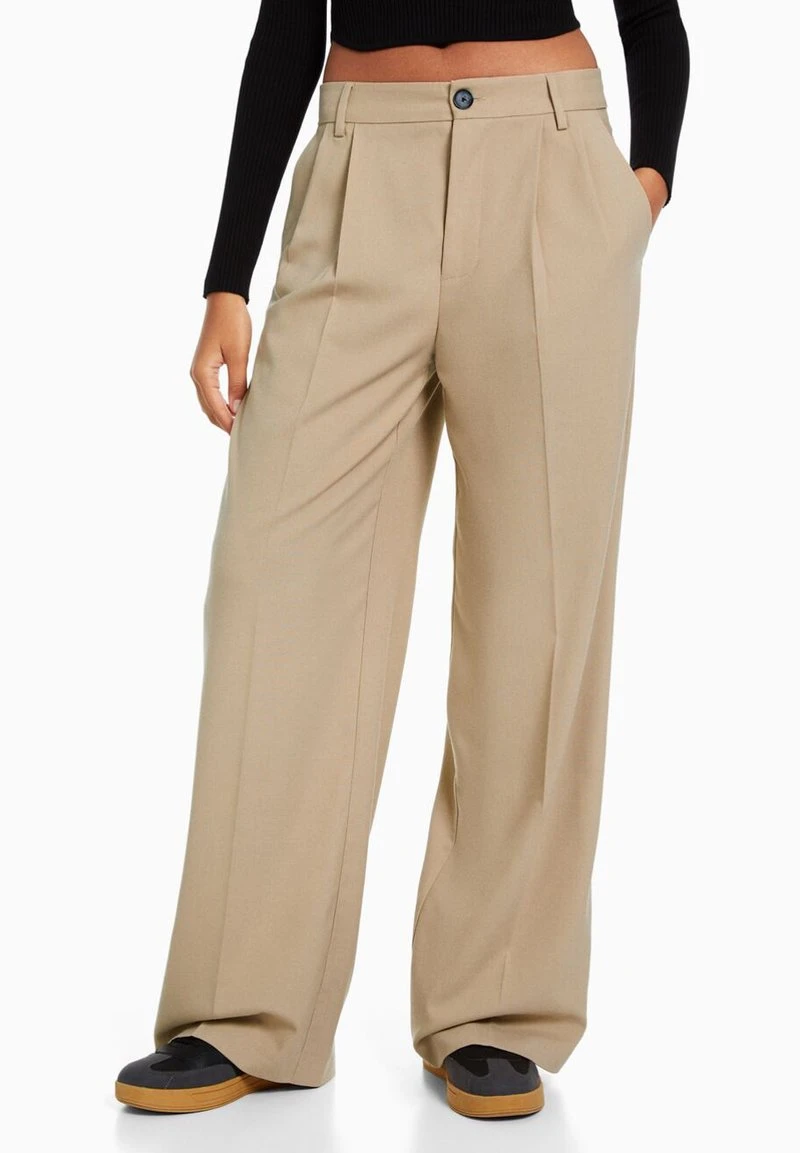 BERSHKA DAD FIT - Stoffhose - Camel 3 BERSHKA DAD FIT - Stoffhose - Camel