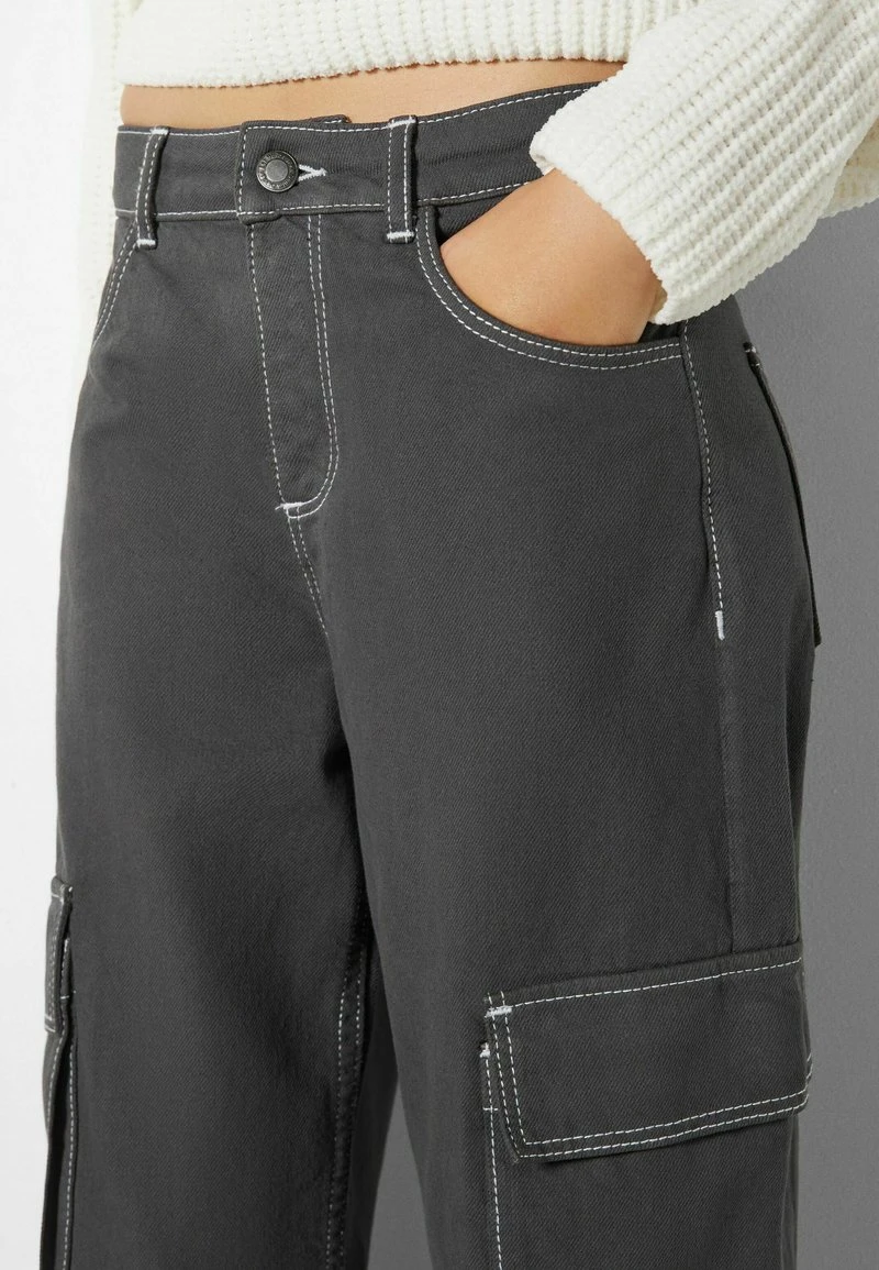 BERSHKA CARGO - Jeans Relaxed Fit - Mottled Dark Grey 6 BERSHKA CARGO - Jeans Relaxed Fit - Mottled Dark Grey – Bild 4