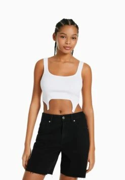 BERSHKA VINTAGE - BERMUDA - Jeans Shorts - Black