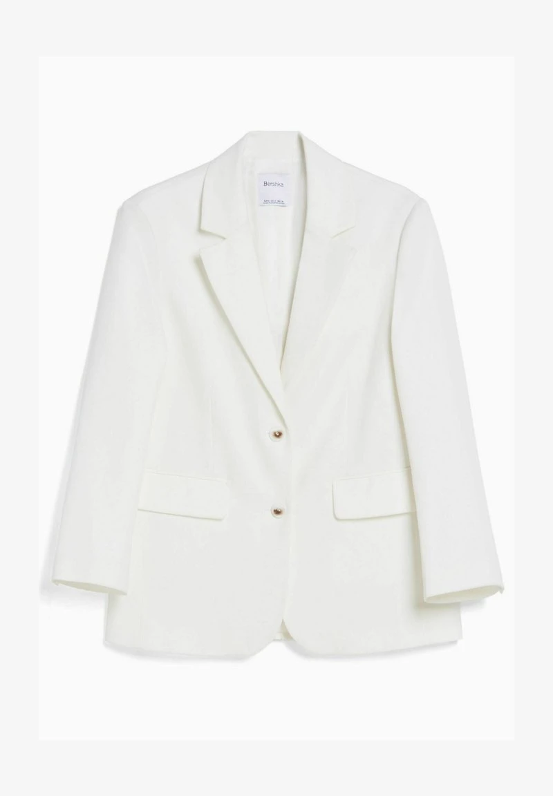 BERSHKA TAILORED CUT - Kurzmantel - White 7 BERSHKA TAILORED CUT - Kurzmantel - White – Bild 5