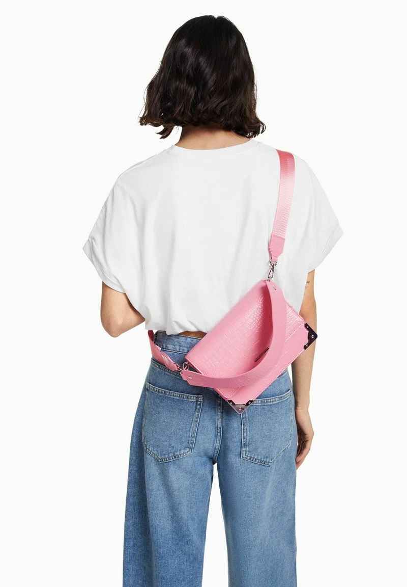 BERSHKA TEXTURED - MINAUDIÈRE WITH HANDLE - Handtasche - Light Pink 4 BERSHKA TEXTURED - MINAUDIÈRE WITH HANDLE - Handtasche - Light Pink – Bild 2