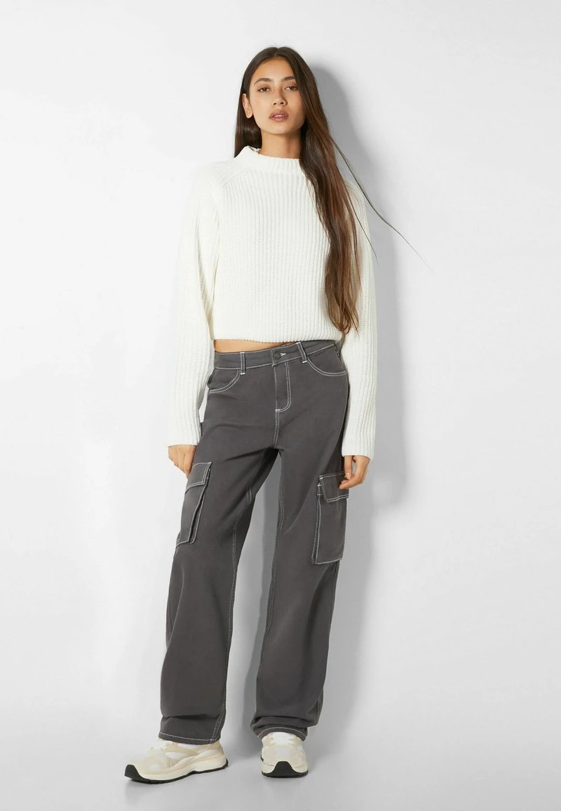 BERSHKA CARGO - Jeans Relaxed Fit - Mottled Dark Grey 4 BERSHKA CARGO - Jeans Relaxed Fit - Mottled Dark Grey – Bild 2