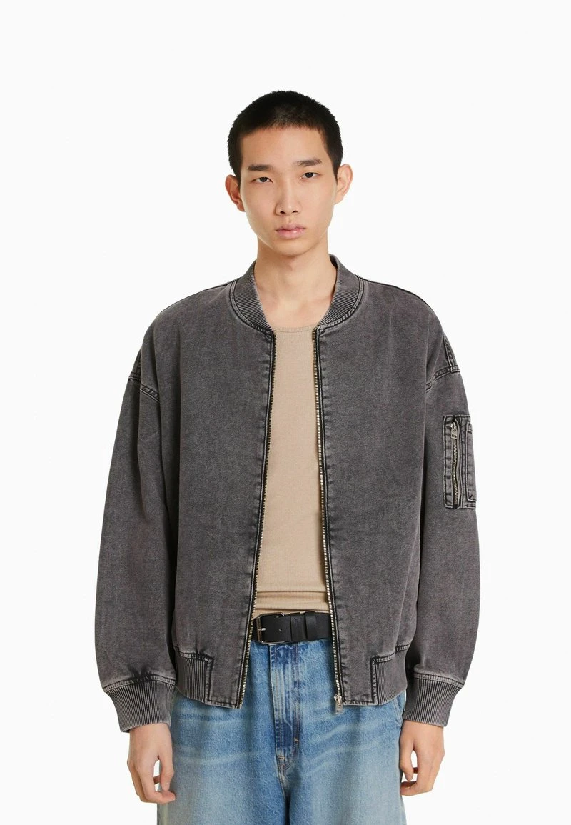 BERSHKA Jeansjacke - Dark Grey 3 BERSHKA Jeansjacke - Dark Grey