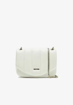 BERSHKA MIT VERTIKALEM STEPPMUSTER UND TRAGEKETTE - Umhängetasche - White -Bershka Verkaufsgeschäft 707c781253bc4fdfb926c3fc7ab8c90c