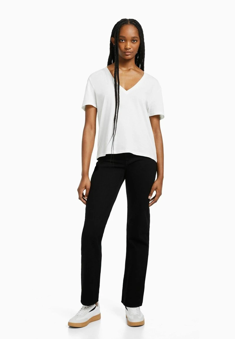 BERSHKA 2-PACK - REGULAR FIT SHORT SLEEVE - T-Shirt Basic - White 4 BERSHKA 2-PACK - REGULAR FIT SHORT SLEEVE - T-Shirt Basic - White – Bild 2