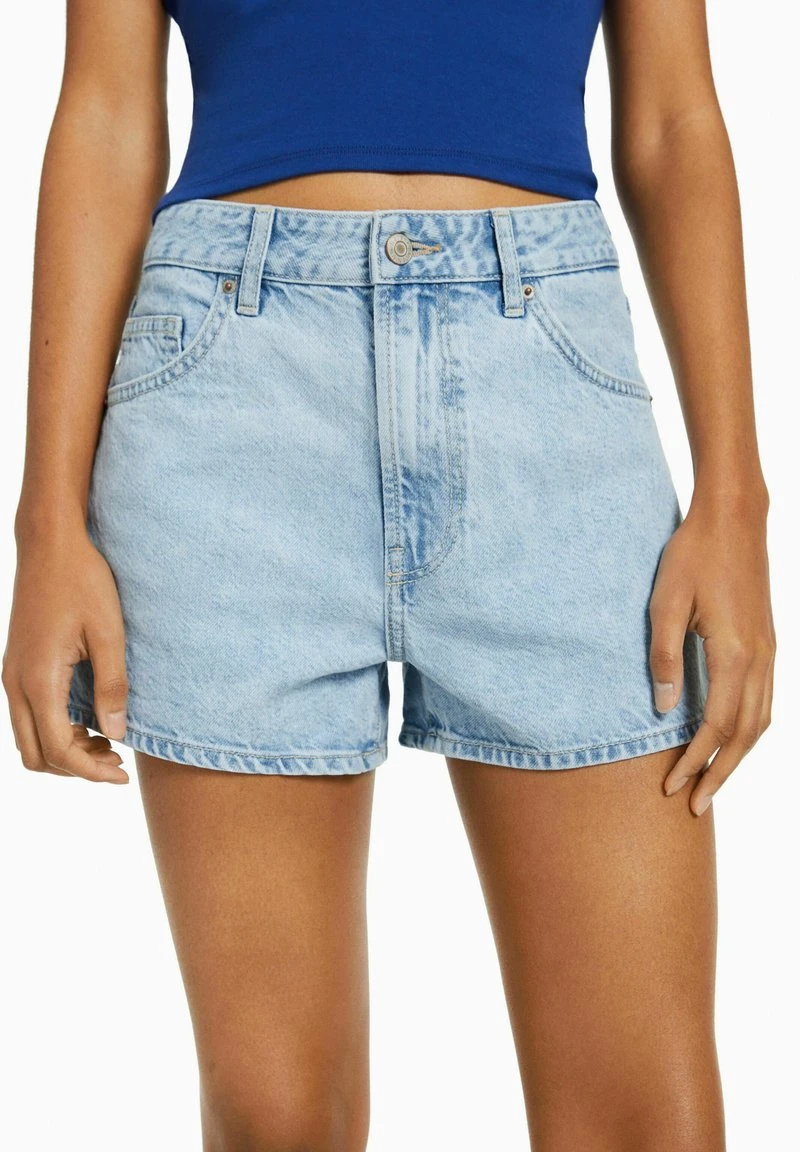 BERSHKA MOM FIT - Jeans Shorts - Light Blue 6 BERSHKA MOM FIT - Jeans Shorts - Light Blue – Bild 4