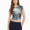 BERSHKA SHORT SLEEVE - T-Shirt Print - Blue 1 BERSHKA SHORT SLEEVE - T-Shirt Print - Blue -Bershka Verkaufsgeschäft 738dbc39b7d04970b22bd81f5e0e9798