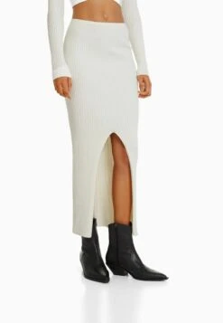 BERSHKA Maxirock - Beige