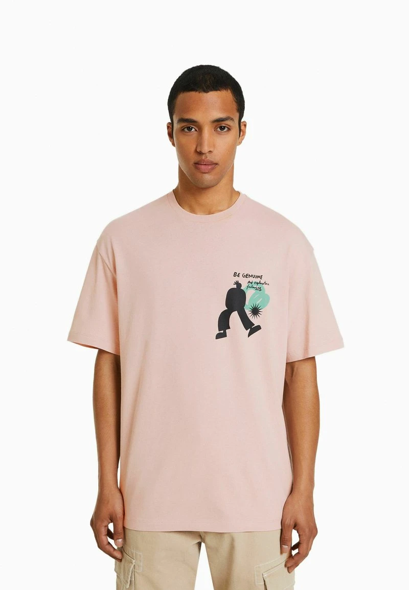 BERSHKA SHORT SLEEVE EASY - T-Shirt Print - Pink 5 BERSHKA SHORT SLEEVE EASY - T-Shirt Print - Pink – Bild 3