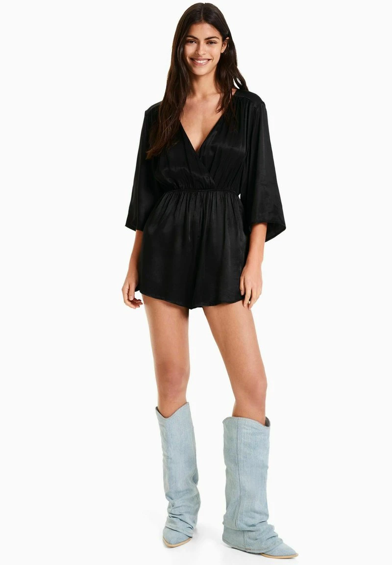 BERSHKA SURPLICE - Jumpsuit - Black 4 BERSHKA SURPLICE - Jumpsuit - Black – Bild 2