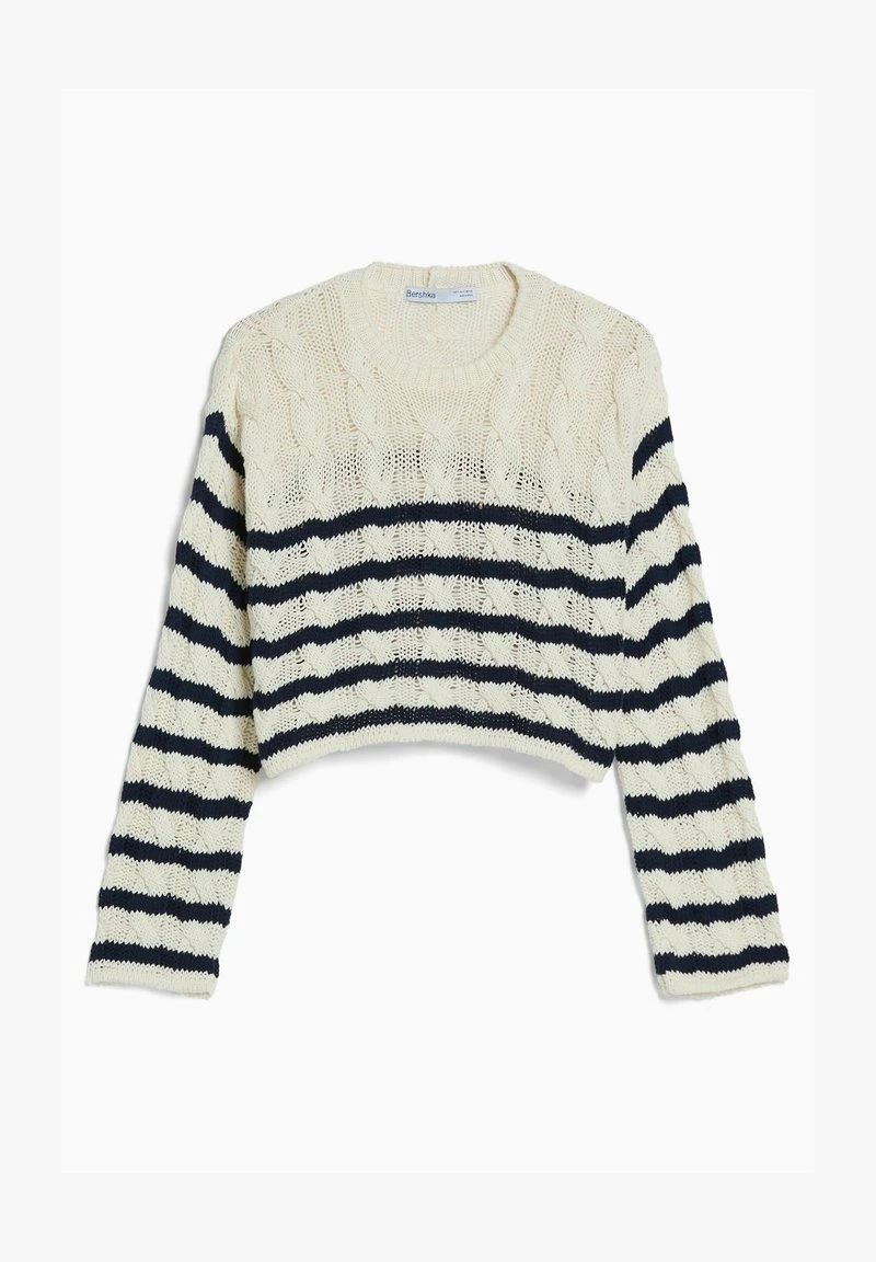 BERSHKA CABLE-ROUND NECK - Strickpullover - Beige 7 BERSHKA CABLE-ROUND NECK - Strickpullover - Beige – Bild 5