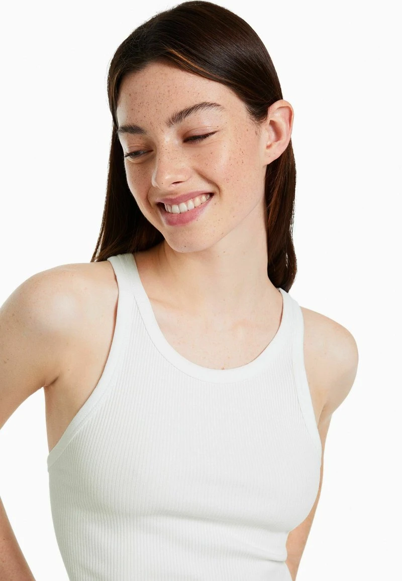 BERSHKA SLEEVELESS - Top - White 6 BERSHKA SLEEVELESS - Top - White – Bild 4