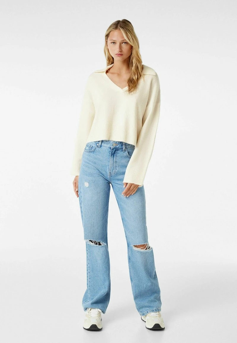 BERSHKA Strickpullover - Off White 4 BERSHKA Strickpullover - Off White – Bild 2