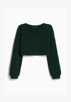 BERSHKA V-NECK - Strickpullover - Evergreen 12 BERSHKA V-NECK - Strickpullover - Evergreen -Bershka Verkaufsgeschäft 7a320c8af9294f4db11517fd7da268fb