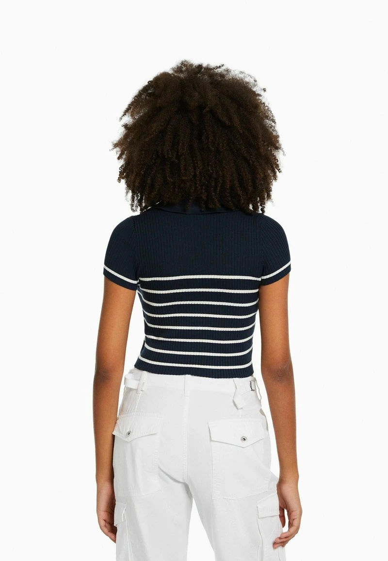 BERSHKA SHORT SLEEVE - Strickjacke - Dark Blue 5 BERSHKA SHORT SLEEVE - Strickjacke - Dark Blue – Bild 3